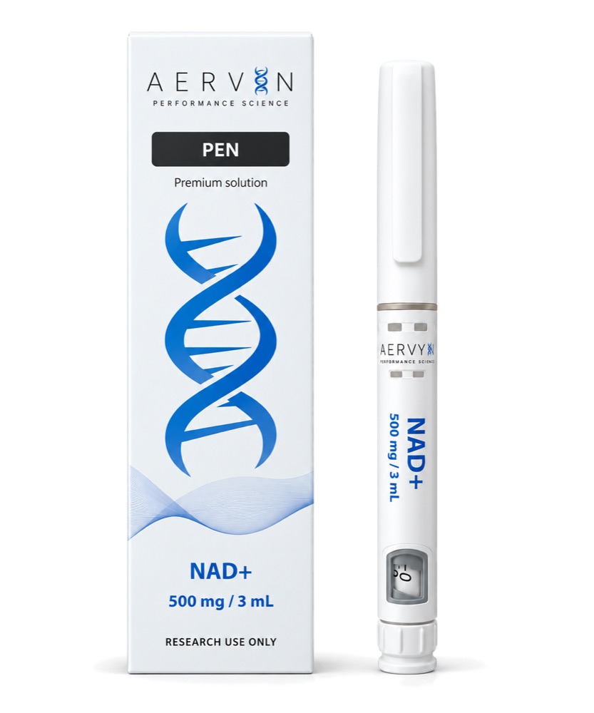 AERVYN NAD+ peptide pen, 500 mg / 3 mL, with its carton